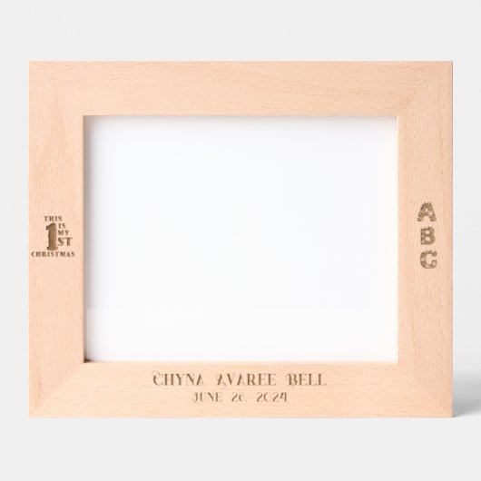 Eerste Kerstmis voor baby Gegraveerde Lijstjes (Voorkant)