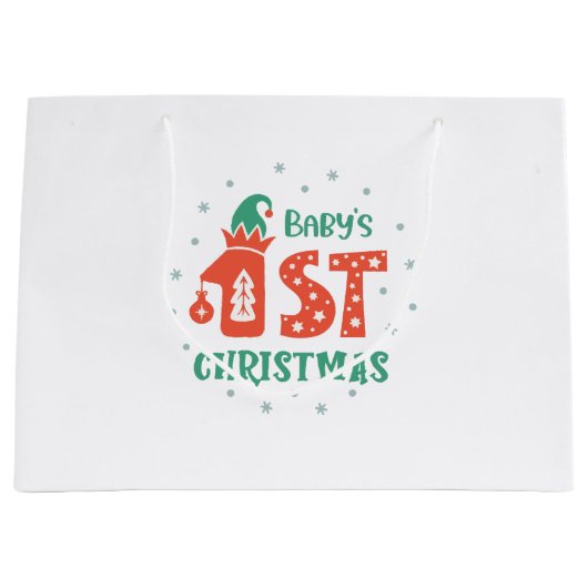 Eerste Kerstmis voor baby Groot Cadeauzakje (Voorkant)