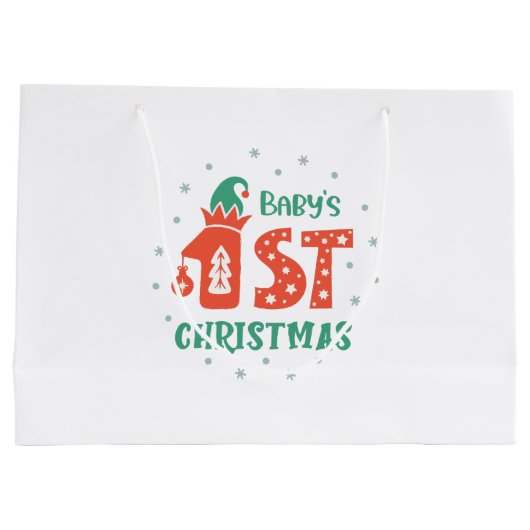 Eerste Kerstmis voor baby Groot Cadeauzakje (Achterkant)