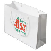 Eerste Kerstmis voor baby Groot Cadeauzakje (Achterkant Gekanteld)