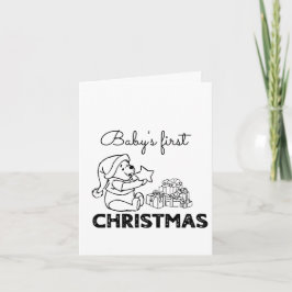 Eerste Kerstmis voor baby Kaart