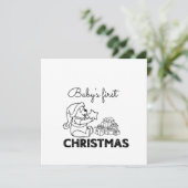 Eerste Kerstmis voor baby Kaart (Staand voorkant)