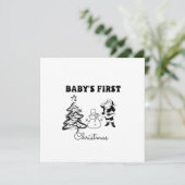 Eerste Kerstmis voor baby Kaart (Staand voorkant)