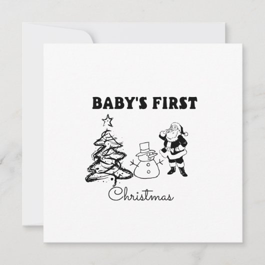 Eerste Kerstmis voor baby Kaart (Voorkant)