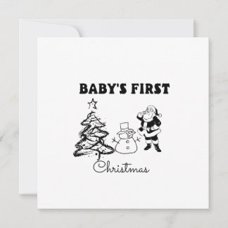 Eerste Kerstmis voor baby Kaart