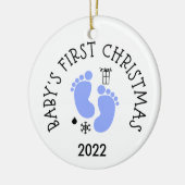 Eerste Kerstmis voor baby Keramisch Ornament (Links)