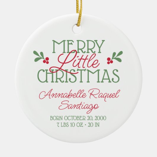 Eerste Kerstmis voor baby Keramisch Ornament (Voorkant)