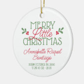 Eerste Kerstmis voor baby Keramisch Ornament (Links)