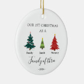 Eerste Kerstmis voor baby Keramisch Ornament (Rechts)