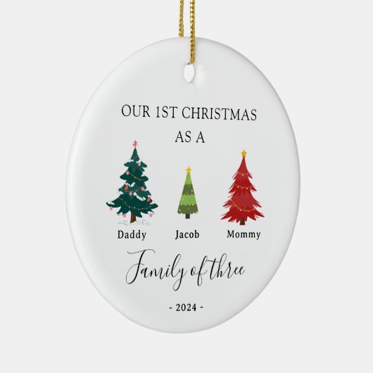 Eerste Kerstmis voor baby Keramisch Ornament (Rechts)