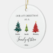 Eerste Kerstmis voor baby Keramisch Ornament (Links)
