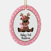Eerste Kerstmis voor baby Keramisch Ornament (Rechts)