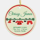 Eerste Kerstmis voor baby Keramisch Ornament (Voorkant)