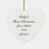 Eerste Kerstmis voor baby Keramisch Ornament (Achterkant)