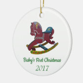 Eerste Kerstmis voor baby Keramisch Ornament (Links)