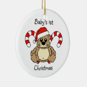 Eerste Kerstmis voor baby Keramisch Ornament (Rechts)