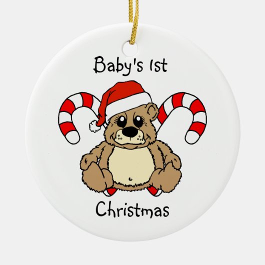 Eerste Kerstmis voor baby Keramisch Ornament (Voorkant)