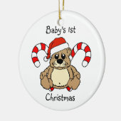 Eerste Kerstmis voor baby Keramisch Ornament (Links)