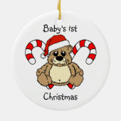 Eerste Kerstmis voor baby Keramisch Ornament (Achterkant)