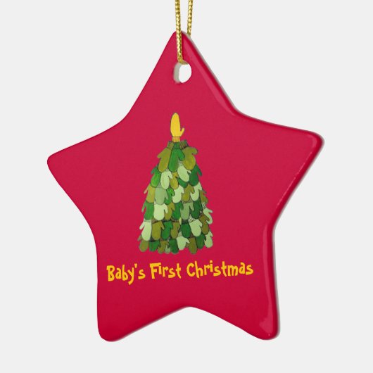 Eerste Kerstmis voor baby Keramisch Ornament (Links)