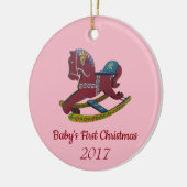 Eerste Kerstmis voor baby Keramisch Ornament (Links)