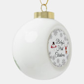 Eerste Kerstmis voor baby Keramische Bal Ornament (Links)