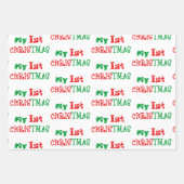 Eerste Kerstmis voor baby, kerstmis, baby sneeuwma Inpakpapier Vel (Voorkant)