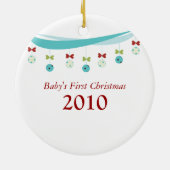 Eerste Kerstmis voor baby | kerstversiering Keramisch Ornament (Achterkant)