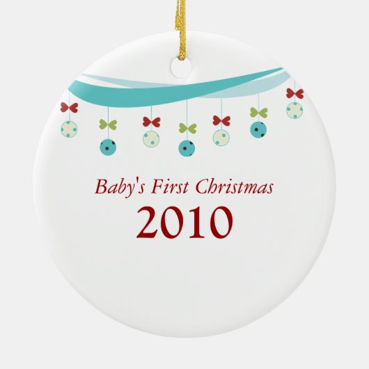 Eerste Kerstmis voor baby | kerstversiering Keramisch Ornament (Achterkant)