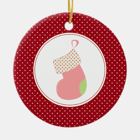 Eerste Kerstmis voor baby | kerstversiering Keramisch Ornament (Voorkant)