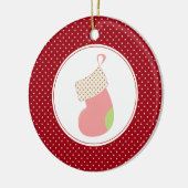 Eerste Kerstmis voor baby | kerstversiering Keramisch Ornament (Links)