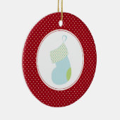Eerste Kerstmis voor baby | kerstversiering Keramisch Ornament (Rechts)