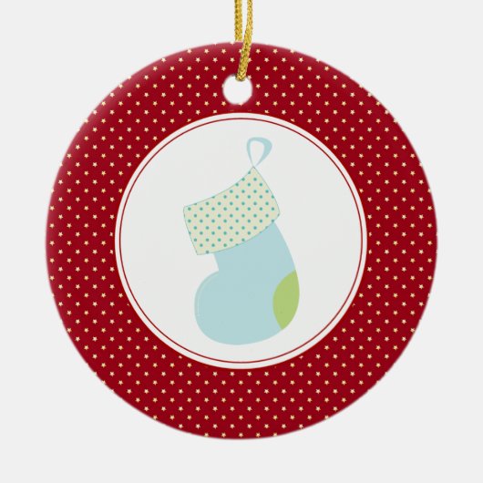 Eerste Kerstmis voor baby | kerstversiering Keramisch Ornament (Voorkant)