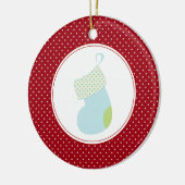 Eerste Kerstmis voor baby | kerstversiering Keramisch Ornament (Links)