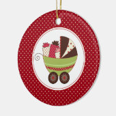 Eerste Kerstmis voor baby | kerstversiering Keramisch Ornament (Links)