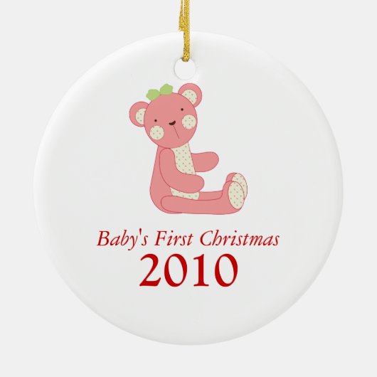 Eerste Kerstmis voor baby | kerstversiering Keramisch Ornament (Achterkant)