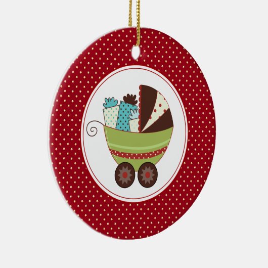 Eerste Kerstmis voor baby | kerstversiering Keramisch Ornament (Rechts)