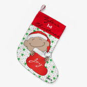 Eerste Kerstmis voor baby Kleine Kerstsok (Voorkant (Hangend))