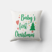Eerste Kerstmis voor baby Kussen (Achterkant)