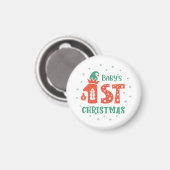 Eerste Kerstmis voor baby Magneet (Voorkant / Achterkant)