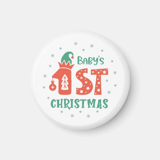Eerste Kerstmis voor baby Magneet (Voorkant)