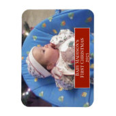 Eerste Kerstmis voor baby Magneet (Verticaal)