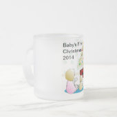 Eerste Kerstmis voor baby Matglas Koffiemok (Voorkant links)