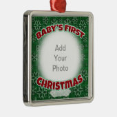 Eerste Kerstmis voor baby Metalen Ornament (Rechts)