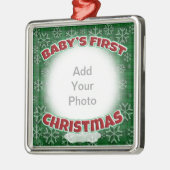 Eerste Kerstmis voor baby Metalen Ornament (Links)