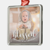 Eerste Kerstmis voor baby Metalen Ornament (Links)