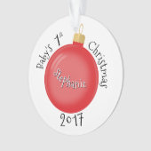 Eerste Kerstmis voor baby Ornament (voorkant)