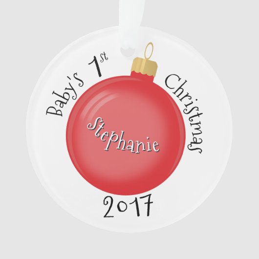 Eerste Kerstmis voor baby Ornament (voorkant)