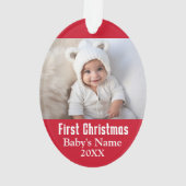 Eerste Kerstmis voor baby Ornament (achterkant)