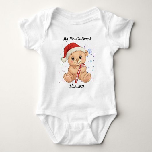 Eerste Kerstmis voor baby Romper (Voorkant)